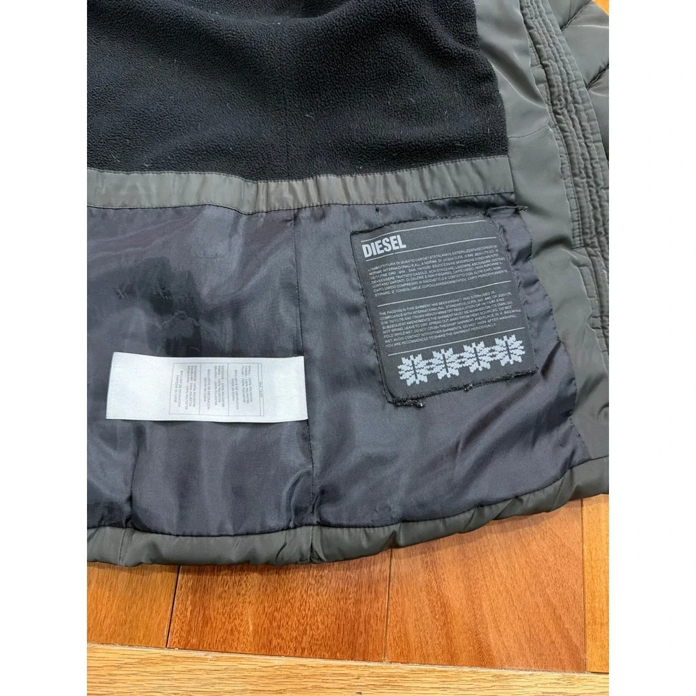 Diesel Kids Puffer Coat Hooded Quilted Zip Up Winter‎ Jacket Size 8